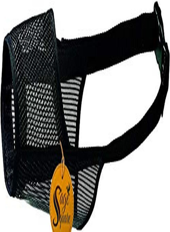 Sage Square Buckle Strap Strap Net Wire Muzzle, Mouth Cover, Pet Safety Collar for Anti Biting Dog (Black) (Extra Large - XL) - Image 3
